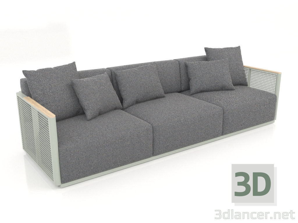 3 डी मॉडल 3-सीटर सोफा (सीमेंट ग्रे) - पूर्वावलोकन
