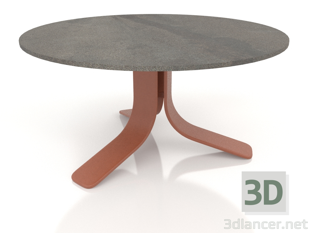 3d модель Кофейный стол Ø80 (Terracotta, DEKTON Radium) – превью