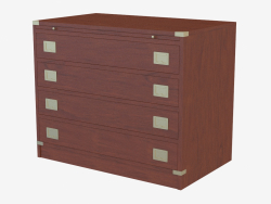 Chest of drawers with bronze decor