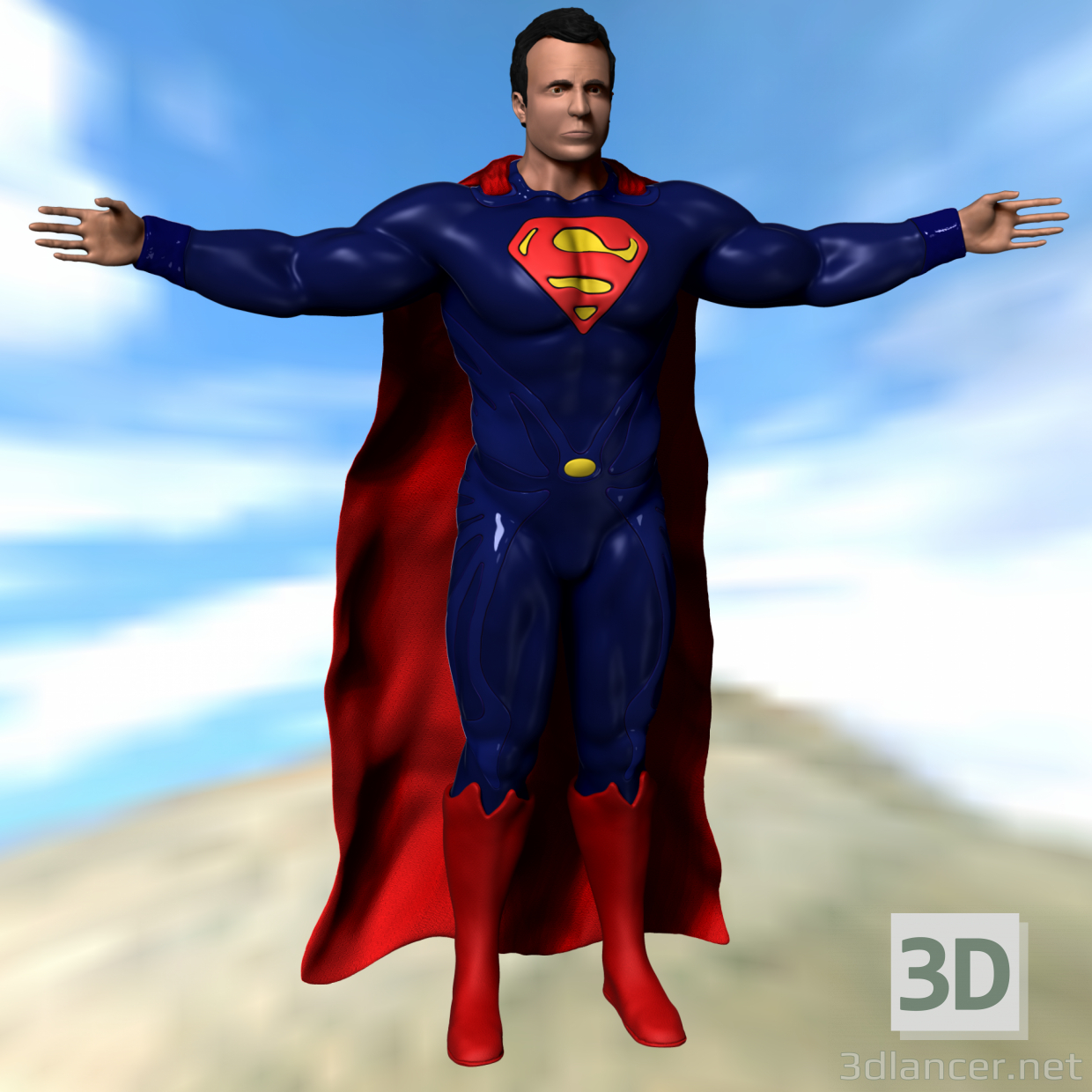 3d model Superman - preview 3d model Superman - preview