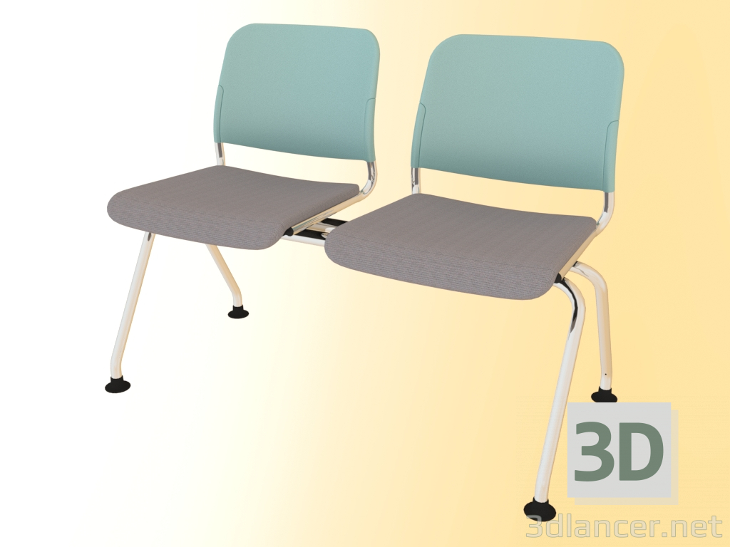 3d model Double bench (502L2) - preview