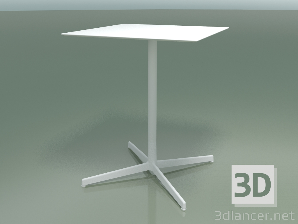 modello 3D Tavolo quadrato 5548 (H 72.5 - 59x59 cm, Bianco, V12) - anteprima
