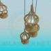 3d model Flashlight and chandelier in the set-kerosene lamp - preview