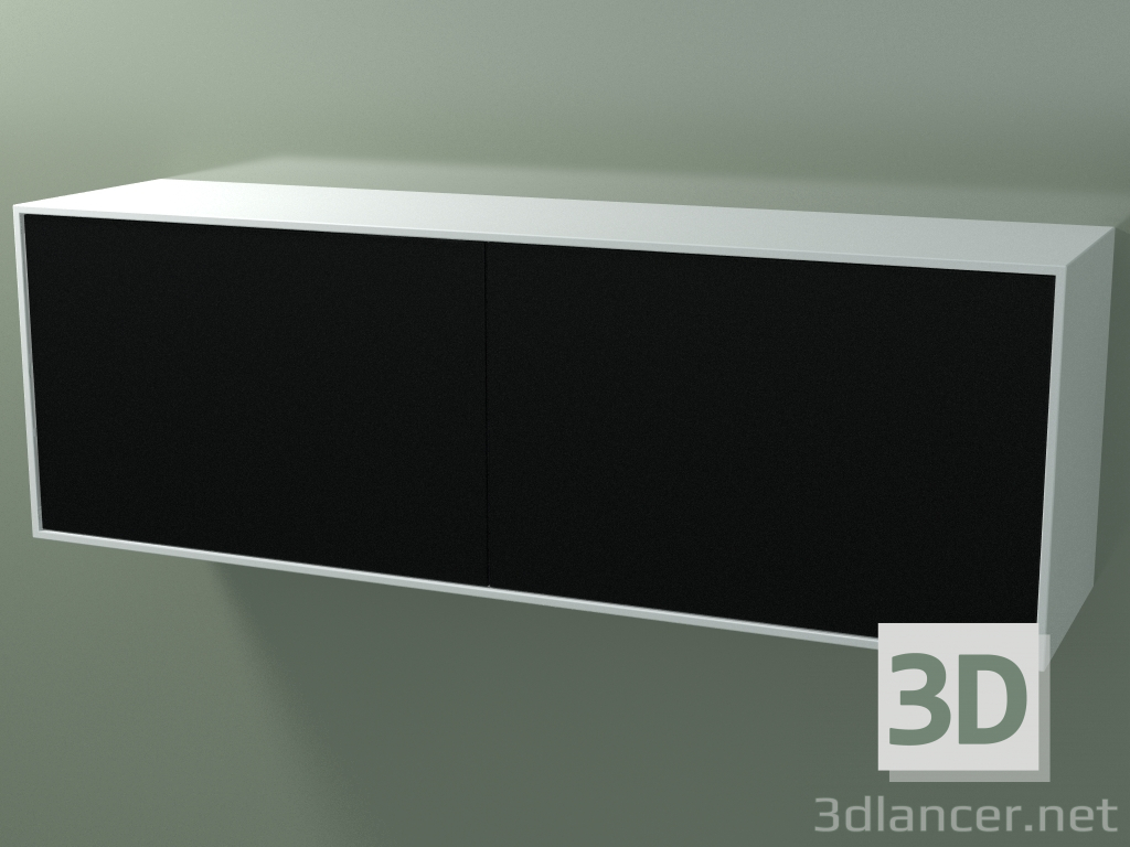 3D Modell Doppelbox (8AUFBA03, Gletscherweiß C01, HPL P06, L 144, P 36, H 48 cm) - Vorschau