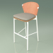 3d model Bar stool 050 (Orange, Metal Milk, Teak) - preview