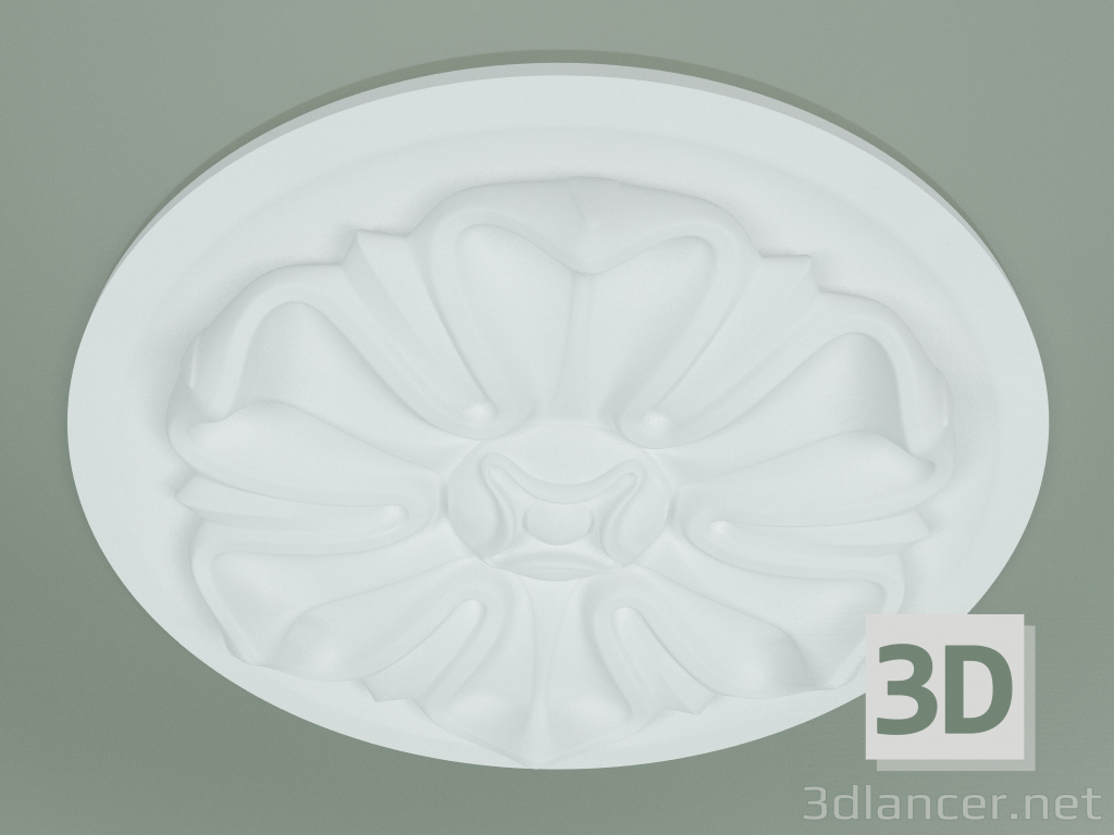 modèle 3D Rosace avec ornement RW019 - preview