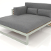 3d model XL modular sofa, section 2 left, high back, artificial wood (Cement gray) - preview