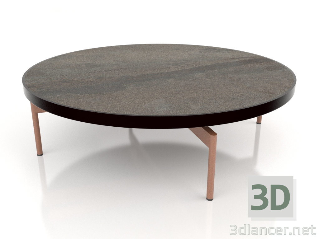 modello 3D Tavolino rotondo Ø120 (Nero, DEKTON Radium) - anteprima