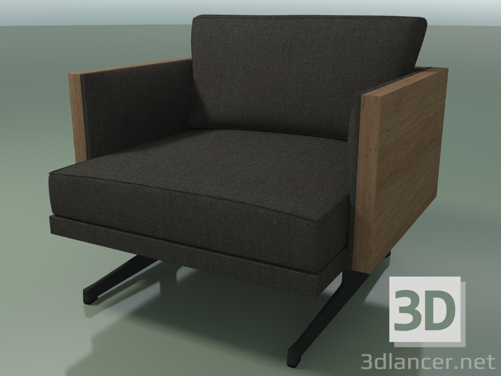 3D Modell Einzelsitz 5211 (H-Beine, Walnuss) - Vorschau