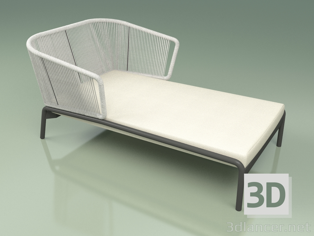 modello 3D Chaise longue 004 (Corda 7mm Argilla) - anteprima