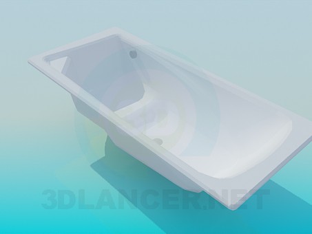 3d model Bath with a seat - preview 3d model Bath with a seat - preview