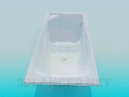 3d model Bath with a seat - preview 3d model Bath with a seat - preview
