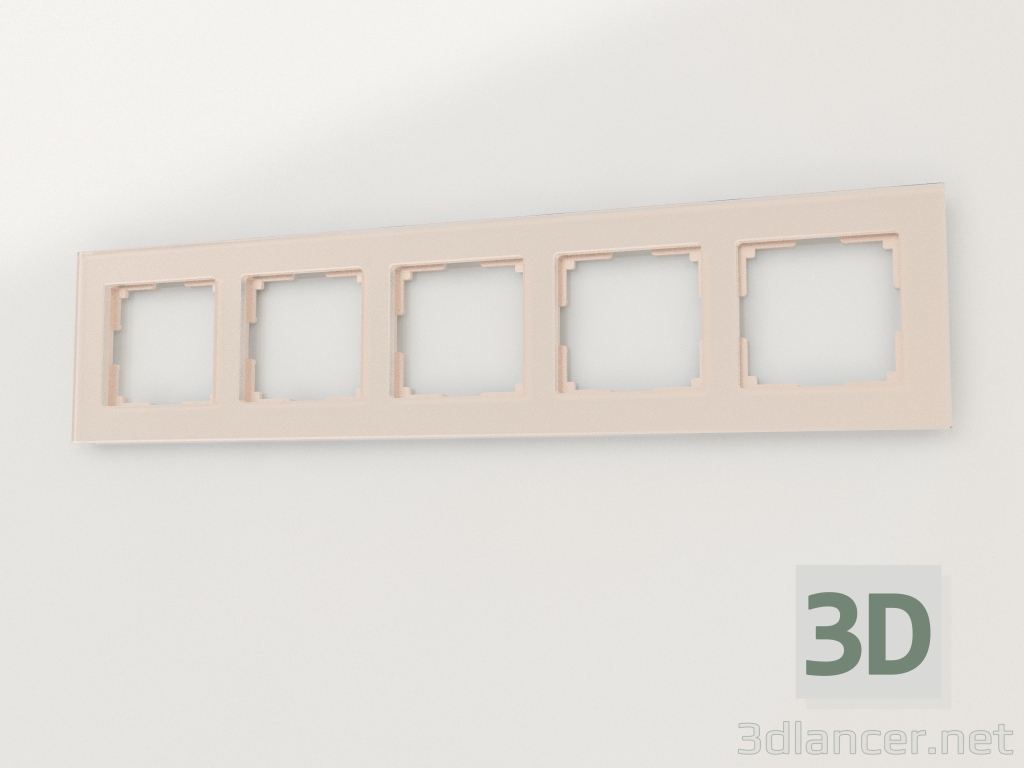 3D Modell Rahmen für 5 Pfosten Favorit (Champagner) - Vorschau