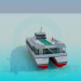 3d model Big motorboat - preview