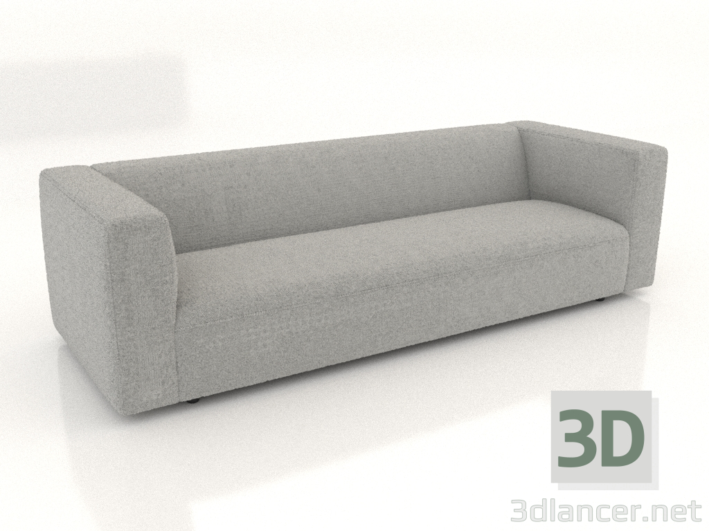 3 डी मॉडल 3-सीटर सोफा (एल) - पूर्वावलोकन