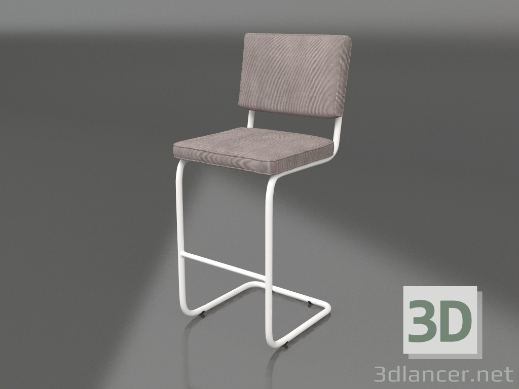 Modelo 3d Banco alto Ridge Rib (Cool Grey) - preview