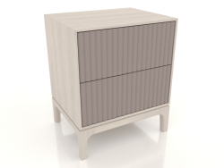 Mesa de cabeceira FARGO 2 gavetas com fachadas fresadas (platina, carvalho branqueado, opção 4)