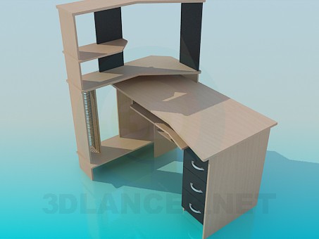 3d модель Компьютерный стол – превью 3d модель Компьютерный стол – превью