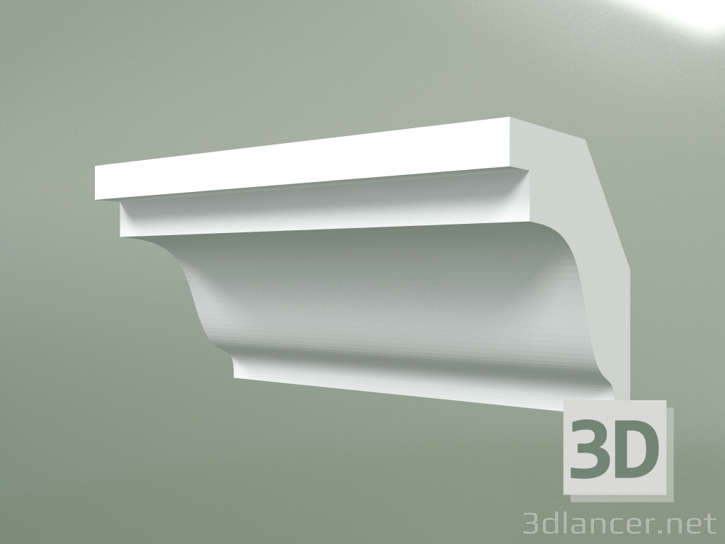modello 3D Cornicione in gesso (zoccolo a soffitto) KT007 - anteprima