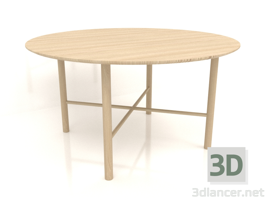 3d model Dining table DT 02 (option 2) (D=1400x750, wood white) - preview