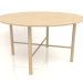 3d model Dining table DT 02 (option 2) (D=1400x750, wood white) - preview