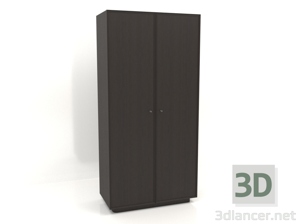 3d model Wardrobe W 04 (1005х501х2066, wood brown dark) - preview