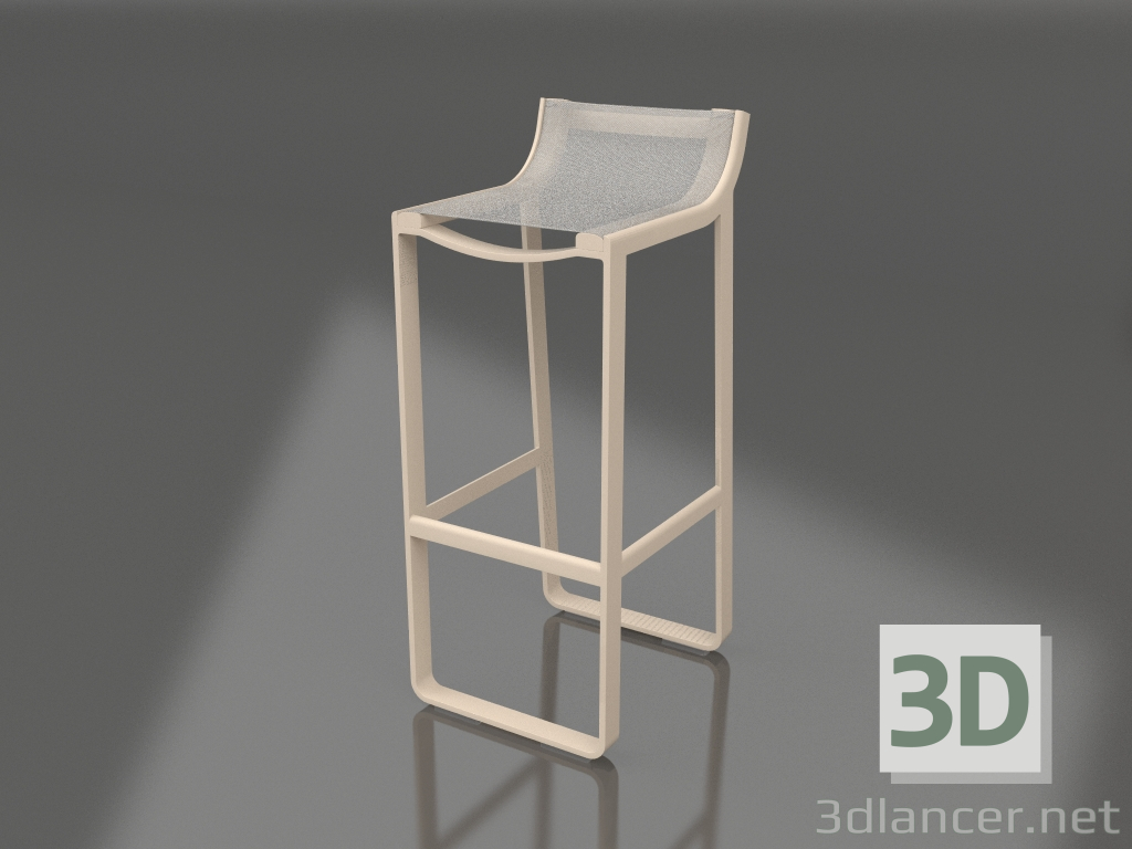 3D Modell Hocker mit niedriger Rückenlehne (Sand) - Vorschau