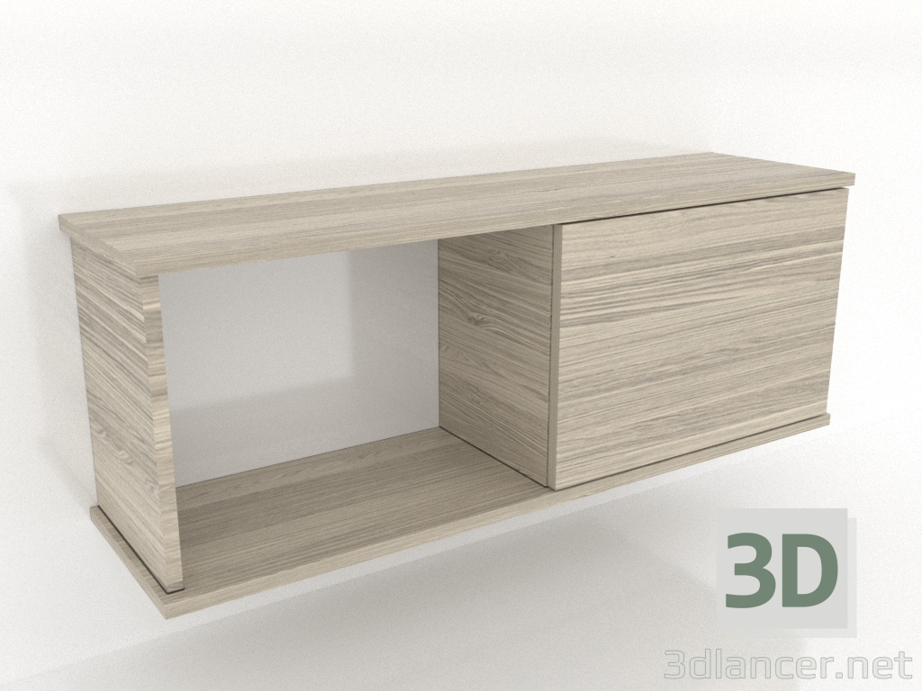 3d модель Підвісна полиця SHELF (з 1 відкритою секцією ліворуч) 1000 мм (освітлений дуб) – превью 3d модель Підвісна полиця SHELF (з 1 відкритою секцією ліворуч) 1000 мм (освітлений дуб) – превью