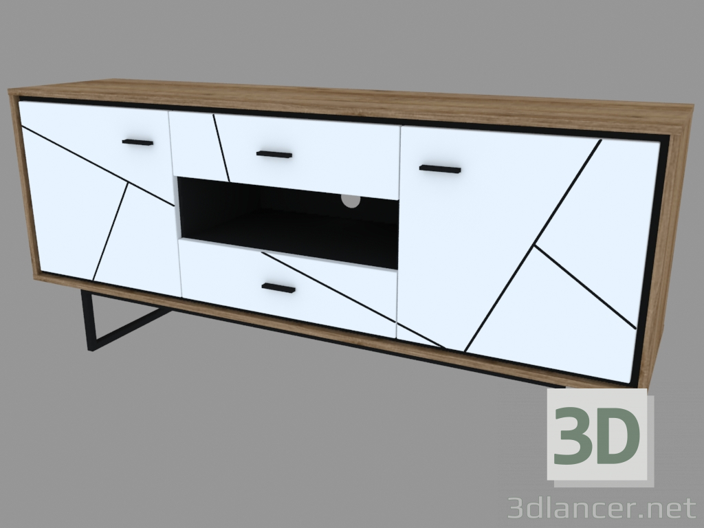 3D Modell TV Ständer 2D-2S (TYP BROK01) - Vorschau