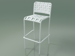 Stackable street bar chair InOut (828, White Lacquered Aluminum)