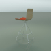 3d model Bar chair 0498 (with front trim, bleached oak) - preview