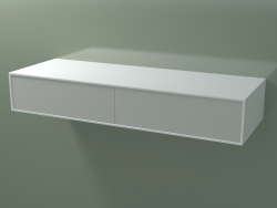 Double box (8AUFAB02, Glacier White C01, HPL P02, L 144, P 50, H 24 cm)