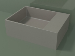 Countertop washbasin (01UN21102, Clay C37, L 48, P 36, H 16 cm)