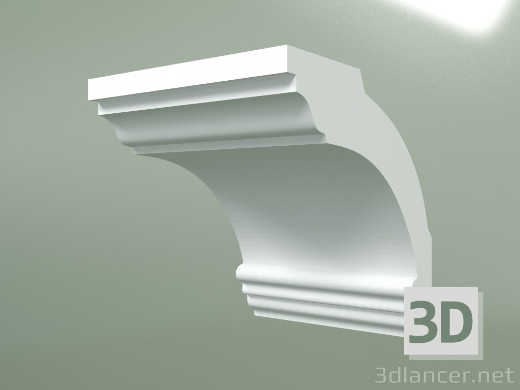 modello 3D Cornicione in gesso (zoccolo a soffitto) KT008 - anteprima