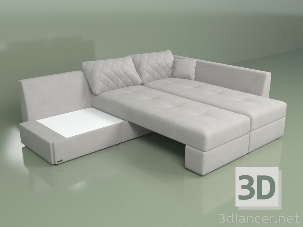 modèle 3D Canapé d'angle Marcos (déplié) - preview