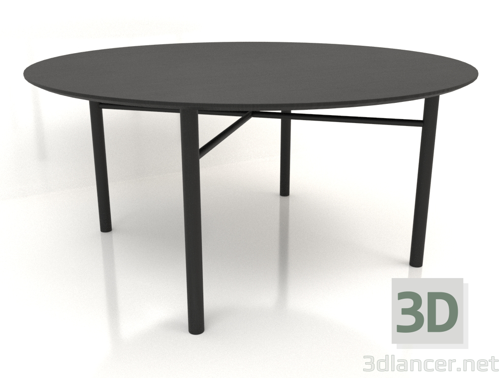3D Modell Esstisch DT 02 (Option 1) (D=1600x750, Holz schwarz) - Vorschau