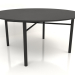 Modelo 3d Mesa de jantar DT 02 (opção 1) (D=1600x750, madeira preta) - preview