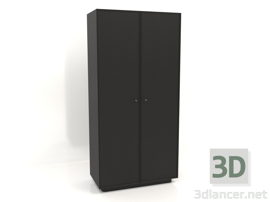 3 डी मॉडल अलमारी डब्ल्यू 04 (1005x501x2066, लकड़ी का काला) - पूर्वावलोकन