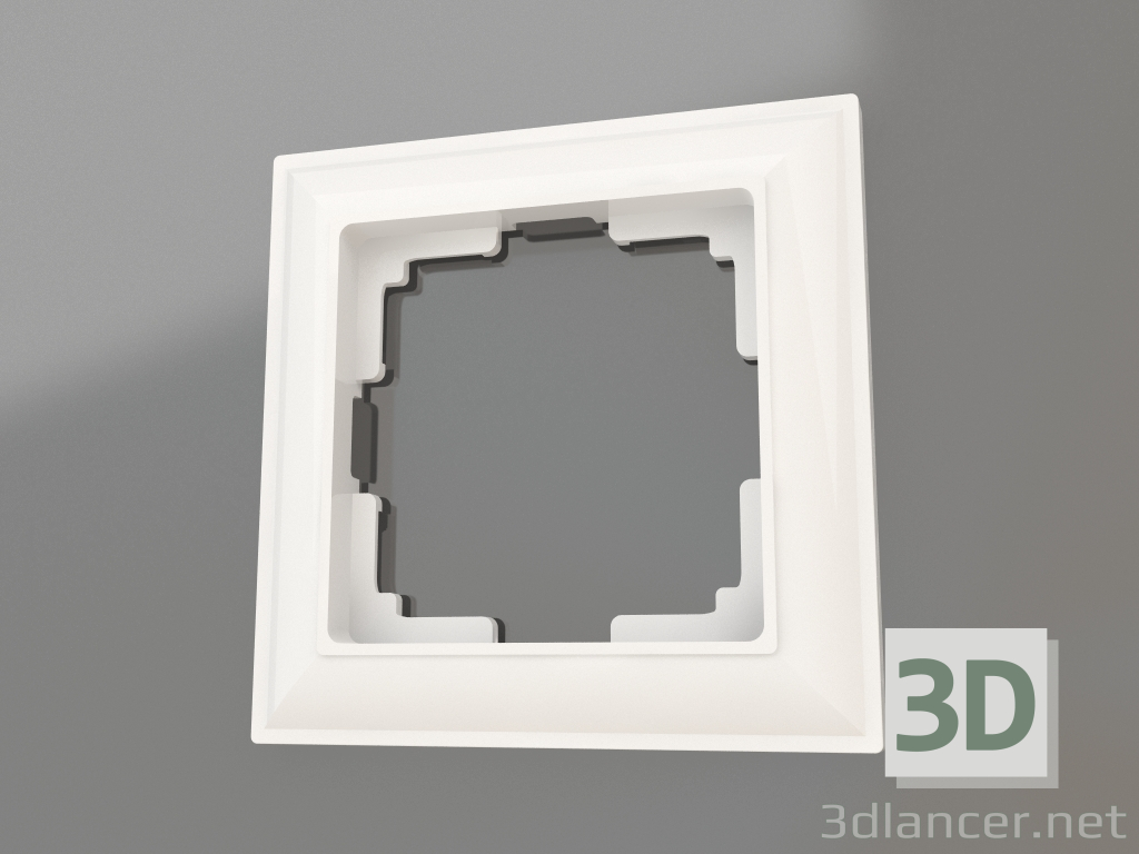 3D Modell Fiore Rahmen für 1 Pfosten (weiß) - Vorschau