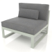 3d model Modular sofa, section 3, high back (Cement gray) - preview