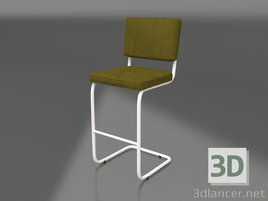 3d модель Барний стілець Ridge Rib (Green) – превью