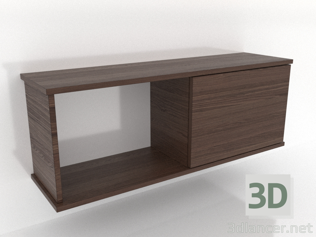 Modelo 3d Prateleira suspensa SHELF (com 1 seção aberta à esquerda) 1000 mm (nogueira escura) - preview