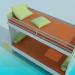 3d модель Двоповерхове ліжко – превью