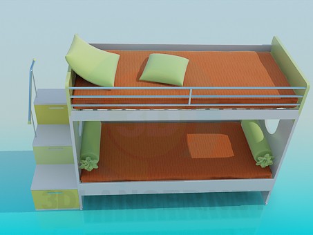 modelo 3D Sofá cama - escuchar modelo 3D Sofá cama - escuchar