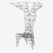 3D modeli Sandalye Çerçevesi (Siyah) Pilon Sandalyesi - önizleme