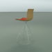 3d model Bar chair 0498 (with front trim, natural oak) - preview