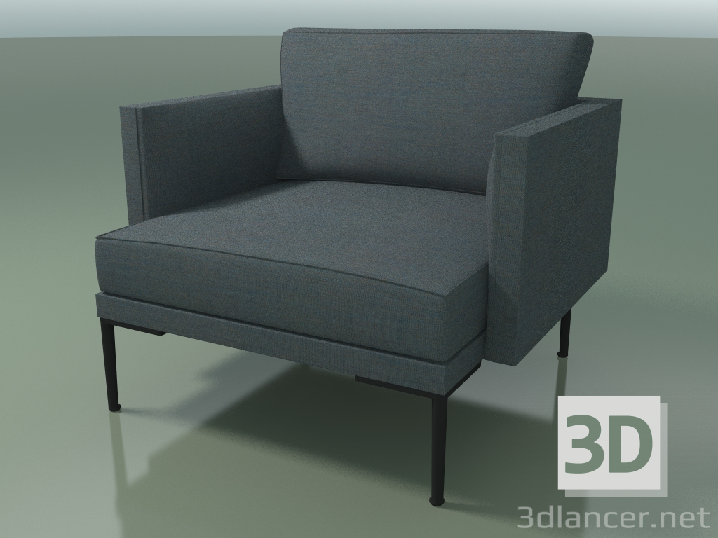 modello 3D Sedia singola 5215 (rivestimento monocolore) - anteprima