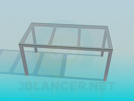 3d model Rectangular coffee table - preview 3d model Rectangular coffee table - preview