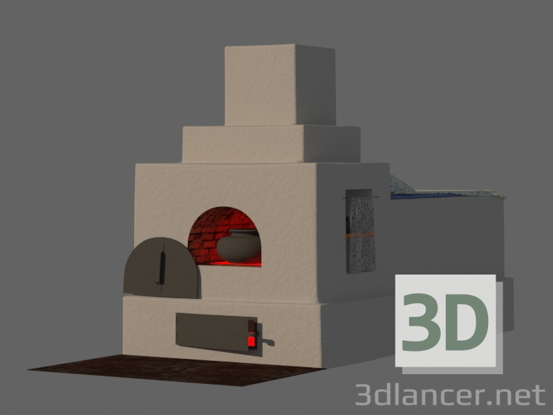 3d model Russian stove. - preview