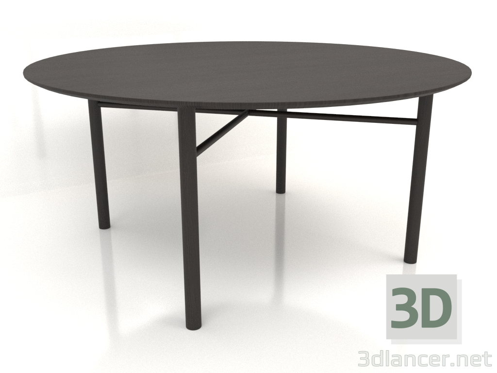 3d model Dining table DT 02 (option 1) (D=1600x750, wood brown dark) - preview